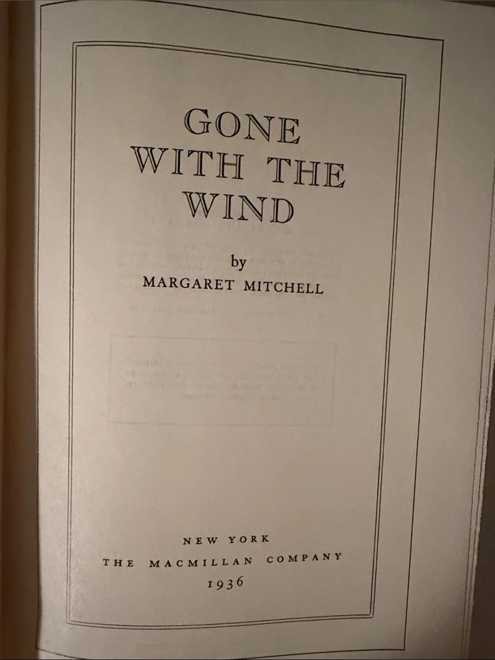 Gone With the Wind - Vintage Hardcover book with dust jacket